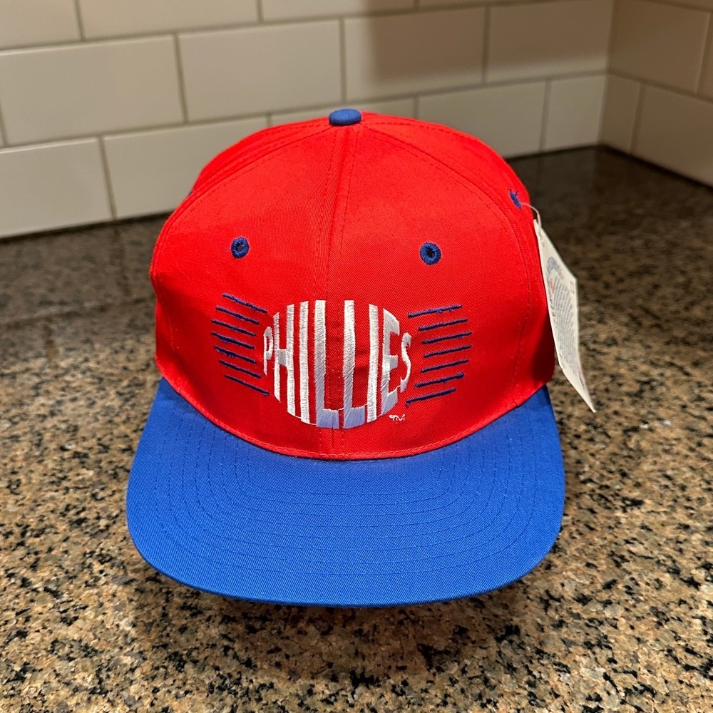 Vtg 90s Philadelphia Phillies Annco Snapback MLB Deadstock New